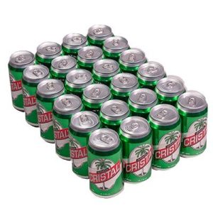 Cerveza Cristal, 24 latas de 355ml, ALC 4.9% VOL